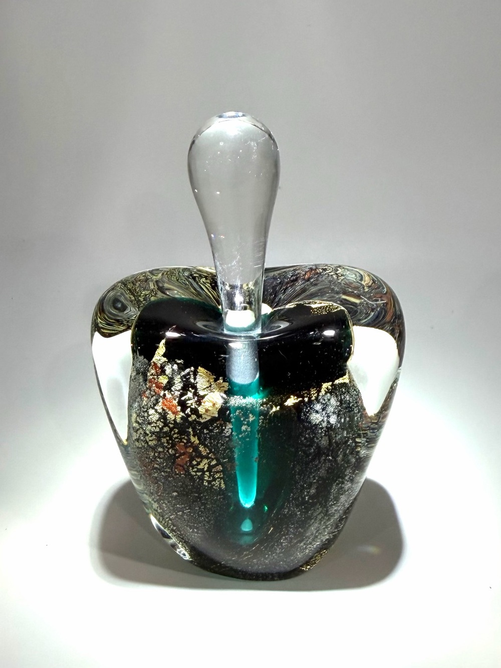 Nourot vintage Cased Glass perfume bottle With Dauber signed Nourot PM 57 93 ACC